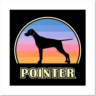 Pointer Vintage Sunset Dog Posters and Art